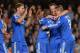 LONDON, ENGLAND - OCTOBER 27: Fernando Torres of Chelsea celebrates victory at the final whistle with Ramires, Branislav Ivanovic and John Terry of Chelsea during the Barclays Premier League match between Chelsea and Manchester City at Stamford Bridge on