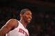 NEW YORK, NY - NOVEMBER 14: Metta World Peace #51 of the New York Knicks smiles during the game against the Houston Rockets during a game at Madison Square Garden in New York City on November 14, 2013. NOTE TO USER: User expressly acknowledges and agree