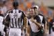 CINCINNATI, OH - SEPTEMBER 1: Cincinnati Bengals defensive coordinator Mike Zimmer argues with head linesman Kent Payne #79 during an NFL preseason game against the Indianapolis Colts at Paul Brown Stadium on September 1, 2011 in Cincinnati, Ohio. The Col