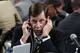 NEWARK, NJ - JUNE 30: Nashville Predators GM David Poile works the phones during the 2013 NHL Draft at the Prudential Center on June 30, 2013 in Newark, New Jersey. (Photo by Bruce Bennett/Getty Images)