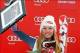 Dec 1, 2013; Beaver Creek, CO, USA; Mikaela Shiffrin of the United States stands at the podium from the new Raptor course during the women's giant slalom at the FIS alpine skiing World Cup at Beaver Creek Mountain. Shiffrin placed second in today's race.