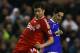 LIVERPOOL, UNITED KINGDOM - JANUARY 19: Xabi Alonso of Liverpool tangles with Mikel Arteta of Everton during the Barclays Premier League match between Liverpool and Everton at Anfield on January 19, 2009 in Liverpool, England. (Photo by Alex Livesey/Gett