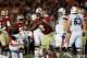 PASADENA, CA - JANUARY 06: Defensive tackle Timmy Jernigan #8 of the Florida State Seminoles reacts to a play against the Auburn Tigers during the 2014 Vizio BCS National Championship Game at the Rose Bowl on January 6, 2014 in Pasadena, California. (Ph