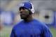 Aug 24, 2012; East Rutherford, NJ, USA; New York Giants defensive back Stevie Brown (27) before the game against the Chicago Bears at Metlife Stadium. Mandatory Credit: Joe Camporeale-USA TODAY Sports