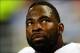 Dec 22, 2013; Detroit, MI, USA; New York Giants defensive end Justin Tuck (91) against the Detroit Lions at Ford Field. Mandatory Credit: Andrew Weber-USA TODAY Sports