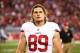 Dec 29, 2013; Phoenix, AZ, USA; San Francisco 49ers tight end Vance McDonald (89) against the Arizona Cardinals at University of Phoenix Stadium. Mandatory Credit: Mark J. Rebilas-USA TODAY Sports