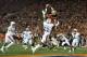 Jan 6, 2014; Pasadena, CA, USA; Florida State Seminoles wide receiver Kelvin Benjamin (1) catches a touchdown pass over Auburn Tigers cornerback Chris Davis (11) during the second half of the 2014 BCS National Championship game at the Rose Bowl. Mandator