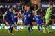 STOKE ON TRENT, ENGLAND - JANUARY 01: Leighton Baines of Everton celebrates scoring the equaliser from the penalty spot during the Barclays Premier League match between Stoke City and Everton at Britannia Stadium on January 01, 2014 in Stoke on Trent, Eng