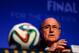 Blatter alongside Adidas' Brazil 2014 official match ball