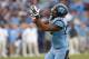 Dec 28, 2013; Charlotte, NC, USA; North Carolina Tar Heels tight end Eric Ebron (85) tries to catch a pass during the second quarter against the Cincinnati Bearcats at Bank of America Stadium. Mandatory Credit: Jeremy Brevard-USA TODAY Sports
