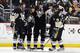 PITTSBURGH, PA - JANUARY 5: Jussi Jokinen #36 of the Pittsburgh Penguins celebrates his goal with teammates during the second period against the Winnipeg Jets on January 5, 2014 at Consol Energy Center in Pittsburgh, Pennsylvania. (Photo by Joe Sargent/