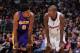 LOS ANGELES, CA - JANUARY 10: Nick Young #0 of the Los Angeles Lakers and Jamal Crawford #11 of the Los Angeles Clippers during a game at STAPLES Center on January 10, 2014 in Los Angeles, California. NOTE TO USER: User expressly acknowledges and agrees t