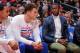 LOS ANGELES, CA - JANUARY 10: Blake Griffin #32 and Chris Paul #3 of the Los Angeles Clippers converse during a game against the Los Angeles Lakers at STAPLES Center on January 10, 2014 in Los Angeles, California. NOTE TO USER: User expressly acknowledges