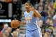 Nov 27, 2013; Minneapolis, MN, USA; Denver Nuggets guard Andre Miller (24) calls a play during the second quarter against the Minnesota Timberwolves at Target Center. Mandatory Credit: Brace Hemmelgarn-USA TODAY Sports