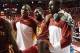 Jan 11, 2014; Norman, OK, USA; Iowa State Cyclones guard DeAndre Kane (50) is carried off the court by his teammates after the game against the Oklahoma Sooners at Lloyd Noble Center. Oklahoma beat Iowa State 87-82. Mandatory Credit: Tim Heitman-USA TODAY