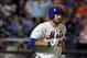 Aug 20, 2013; New York, NY, USA; New York Mets first baseman Ike Davis (29) rounds the bases after hitting a solo home run against the Atlanta Braves during the eighth inning of a game at Citi Field. Mandatory Credit: Brad Penner-USA TODAY Sports