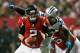 ATLANTA, GA - DECEMBER 29: Greg Hardy #76 of the Carolina Panthers pressures Matt Ryan #2 of the Atlanta Falcons at Georgia Dome on December 29, 2013 in Atlanta, Georgia. (Photo by Kevin C. Cox/Getty Images)