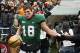 Dec 7, 2013; Waco, TX, USA; Baylor Bears tight end Jordan Najvar (18) takes the field to face the Texas Longhorns at Floyd Casey Stadium. The Baylor Bears defeated the Texas Longhorns 30-10 to win the Big 12 championship. Mandatory Credit: Jerome Miron-US