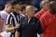 January 19, 2013; St. Petersburg, FL, USA; East head coach Jerry Glanville in the East-West Shrine Game at Tropicana Field. West won 28-13. Mandatory Credit: Jeff Griffith-USA TODAY Sports