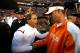 TUSCALOOSA, AL - OCTOBER 24: Head coach Nick Saban (L) of the Alabama Crimson Tide shakes hands with head coach Lane Kiffin (R) of the Tennessee Volunteers after the Crimson Tide's 12-10 win at Bryant-Denny Stadium on October 24, 2009 in Tuscaloosa, Alab