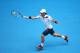 MELBOURNE, AUSTRALIA - JANUARY 14: Go Soeda of Japan plays a forehand in his first round match against Andy Murray of Great Britain during day two of the 2014 Australian Open at Melbourne Park on January 14, 2014 in Melbourne, Australia. (Photo by Quinn