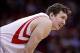 Nov 23, 2013; Houston, TX, USA; Houston Rockets center Omer Asik (3) during the fourth quarter at Toyota Center. Mandatory Credit: Andrew Richardson-USA TODAY Sports