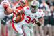 Nov 16, 2013; Champaign, IL, USA; Ohio State Buckeyes running back Carlos Hyde (34) runs for a touchdown during the second quarter against the Illinois Fighting Illini at Memorial Stadium. Mandatory Credit: Bradley Leeb-USA TODAY Sports