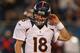CHICAGO, IL - AUGUST 09: Peyton Manning #18 of the Denver Broncos reacts as he walks off of the field after throwing an interception against the Chicago Bears during a preseason game at Soldier Field on August 9, 2012 in Chicago, Illinois. (Photo by Jon