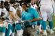 Nov 11, 2013; Tampa, FL, USA; Miami Dolphins linebacker coach George Edwards talks with linebacker against the Tampa Bay Buccaneers during the second half at Raymond James Stadium. Mandatory Credit: Kim Klement-USA TODAY Sports