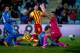 GETAFE, SPAIN - JANUARY 16: Lionel Messi of FC Barcelona scores the opening goal during the Copa del Rey Round of 8 second leg match between Getafe CF and FC Barcelona at Coliseum Alfonso Perez on January 16, 2014 in Getafe, Spain. (Photo by Gonzalo Arro