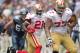 Frank Gore (No. 21) loves running behind the powerful Iupati and Goodwin (not pictured).