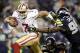 Will Colin Kaepernick be able to evade the fierce Seahawks pass rush on Seattle's home turf?