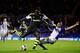 BIRMINGHAM, ENGLAND - OCTOBER 29: Stoke player Kenwyne Jones is challenged by Paul Robinson during the Capital Cup Fourth Round game between Birmingham City and Stoke City at St Andrews stadium on October 29, 2013 in Birmingham, England. (Photo by Stu F