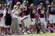 HOUSTON, TX - OCTOBER 19: Mike Evans #13 of the Texas A&M Aggies runs after the catch for his second reception touchdown against the Auburn Tigers on October 19, 2013 at Kyle Field in College Station, Texas. (Photo by Thomas B. Shea/Getty Images)