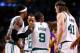 BOSTON, MA - JANUARY 17: Rajon Rondo #9 of the Boston Celtics gathers his teammates including Kelly Olynyk #41 and Gerald Wallace #45 in the fourth quarter against the Los Angeles Lakers during the game at TD Garden on January 17, 2014 in Boston, Massach