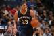 MEMPHIS, TN - NOVEMBER 6: Anthony Davis #23 of the New Orleans Pelicans dribbles the ball during a game against the Memphis Grizzlies on November 6, 2013 at FedExForum in Memphis, Tennessee. NOTE TO USER: User expressly acknowledges and agrees that, by do