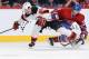 Montreal Canadiens defenseman Raphael Diaz and New Jersey Devils forward Jaromir Jagr.