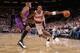 2 Jan 2002: Forward Scottie Pippen #33 of the Portland Trail Blazers drives past guard Vince Carter #15 of the Toronto Raptors during the NBA game at the Rose Garden in Portland, Oregon. The Raptors defeated the Trail Blazers 95-84. NOTE TO USER: User e