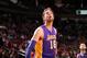 HOUSTON, TX - JANUARY 8: Pau Gasol #16 of the Los Angeles Lakers reacts to a play against the Houston Rockets on January 8, 2014 at the Toyota Center in Houston, Texas. NOTE TO USER: User expressly acknowledges and agrees that, by downloading and or usin