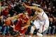 LINCOLN, NE - JANUARY 20: Aaron Craft #4 of the Ohio State Buckeyes drives against Terran Petteway #5 of the Nebraska Cornhuskers during a game at Pinnacle Bank Arena on January 20, 2014 in Lincoln, Nebraska. (Photo by Eric Francis/Getty Images)
