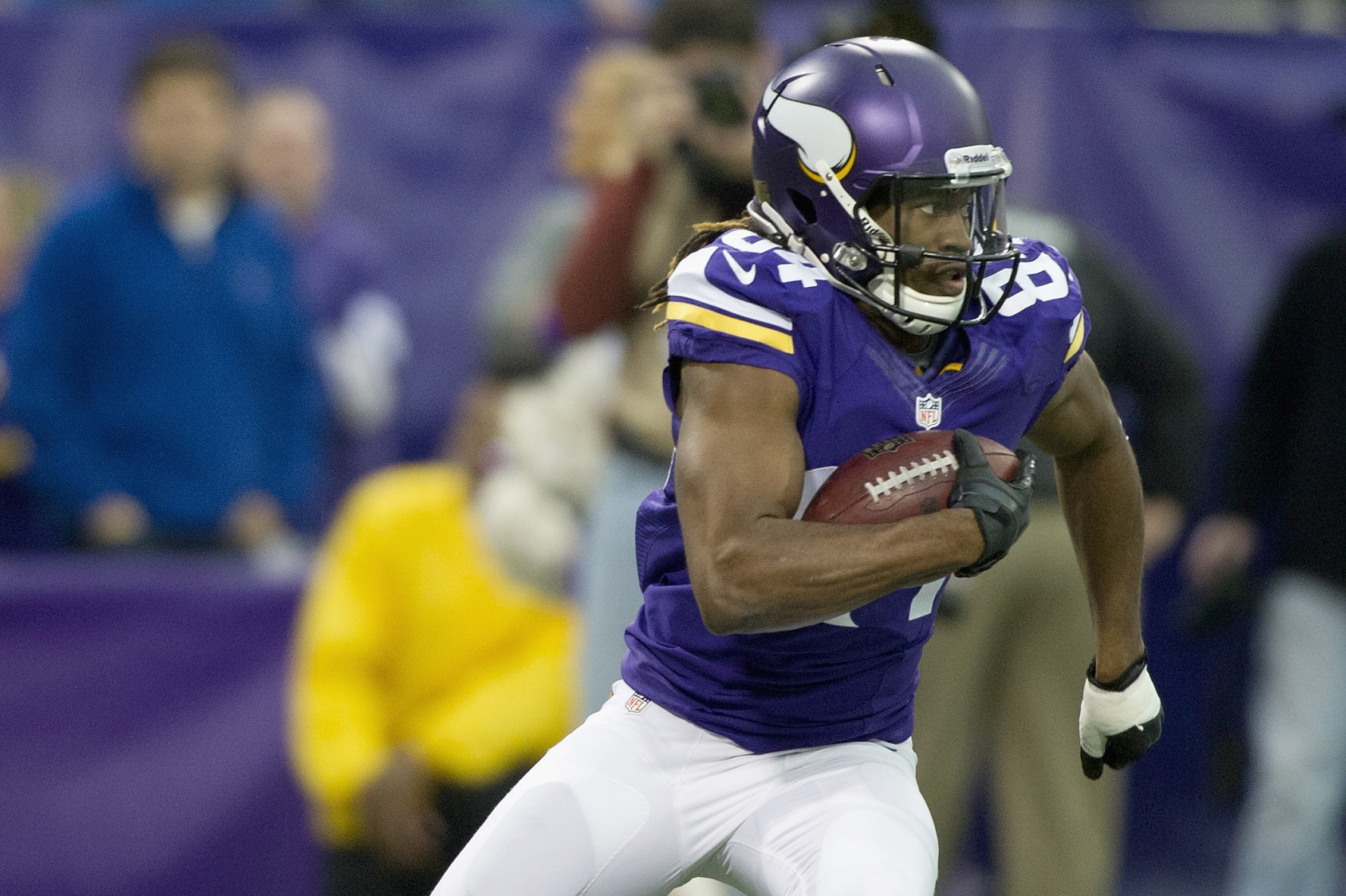 Minnesota Vikings wide receiver Cordarrelle Patterson (84) is shown during  the Vikings' NFL football mini-camp, Thursday, June 20, 2013 in Eden  Prairie, Minn. (AP Photo/Jim Mone Stock Photo - Alamy