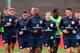 BURTON-UPON-TRENT, ENGLAND - AUGUST 12:
Nathaniel Chalobah of England U21's leads the warm up during a training session at St Georges Park on August 12, 2013 in Burton-upon-Trent, England. (Photo by Alex Livesey/Getty Images)