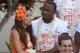 January 24, 2014; Ko'Olina, HI, USA; Philadelphia Eagles running back LeSean McCoy (25) and hula girl Jenny Kim during the 2014 Pro Bowl media day at J.W. Marriott Ihilani Resort & Spa. Mandatory Credit: Kirby Lee-USA TODAY Sports