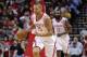 Dec 26, 2013; Houston, TX, USA; Houston Rockets small forward Chandler Parsons (25) brings the ball up the court during the first quarter against the Memphis Grizzlies at Toyota Center. Mandatory Credit: Troy Taormina-USA TODAY Sports