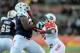MOBILE, AL - JANUARY 25: Dee Ford #30 of the South squad works against Seantrel Henderson #76 of the North squad during the Reese's Senior Bowl at Ladd-Peebles Stadium on January 25, 2014 in Mobile, Alabama. The South defeated the North 20-10. (Photo b