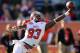 Jan 25, 2014; Mobile, AL, USA; South squad wide receiver Kevin Norwood of Alabama (83) stretches out to try and make a reception against the North squad during the first quarter at Ladd-Peebles Stadium. Mandatory Credit: John David Mercer-USA TODAY Sports