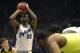 LAWRENCE, KS - JANUARY 20: Andrew Wiggins #22 of the Kansas Jayhawks takes a free throw against the Baylor Bears in the first half at Allen Fieldhouse on January 20, 2014 in Lawrence, Kansas. (Photo by Ed Zurga/Getty Images)