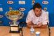 MELBOURNE, AUSTRALIA - JANUARY 26: Stanislas Wawrinka of Switzerland looks on in a press conference after defeating Rafael Nadal of Spain during day 14 of the 2014 Australian Open at Melbourne Park on January 26, 2014 in Melbourne, Australia. (Photo by