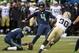 SEATTLE, WA - JANUARY 11: Kicker Steven Hauschka #4 of the Seattle Seahawks makes a 24-yard field goal in the second quarter against the New Orleans Saints during the NFC Divisional Playoff Game at CenturyLink Field on January 11, 2014 in Seattle, Washin
