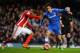 LONDON, ENGLAND - JANUARY 26: Eden Hazard of Chelsea breaks past Wilson Palacios of Stoke City during the FA Cup Fourth Round between Chelsea and Stoke City at Stamford Bridge on January 26, 2014 in London, England. (Photo by Mike Hewitt/Getty Images)